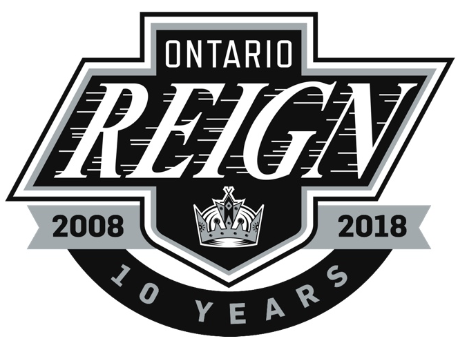 Ontario Reign 2018 Anniversary Logo iron on heat transfer